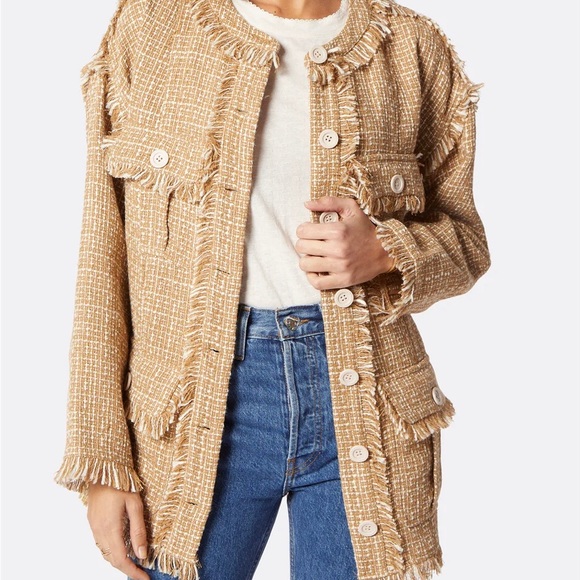 Joie Jackets & Coats Joie Camel Tan Oversized Cotton Morro B Jacket